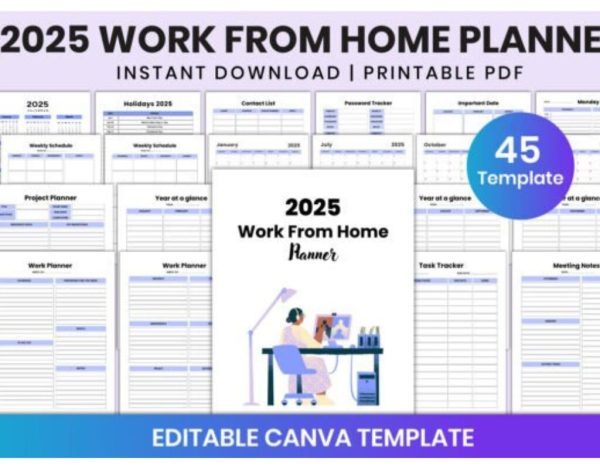 Work from Home Planner for Canva